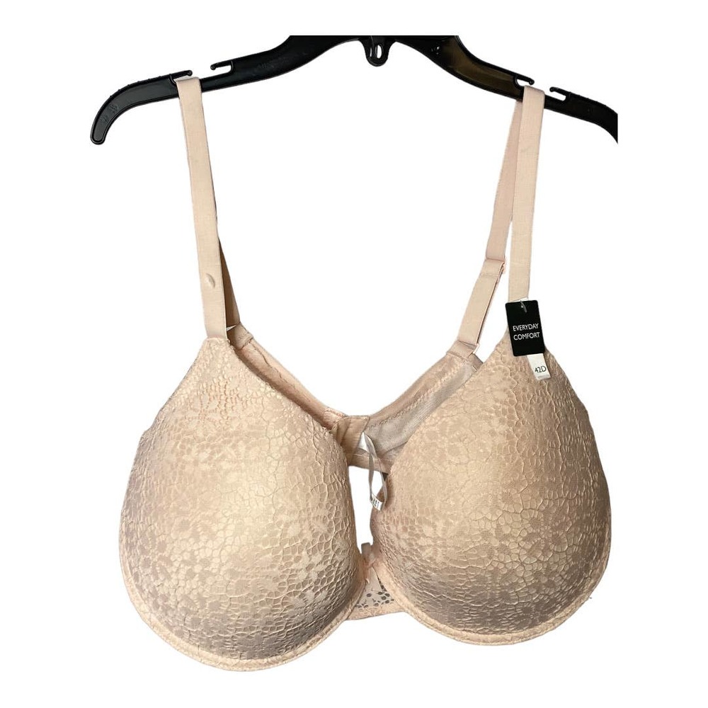NEW Laura Ashley Bra 42D Everyday Comfort Molded Underwire Padded Beige Nude